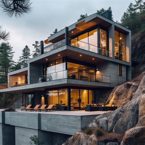 Modern houses in the mountains made of concrete and timber – Artofit