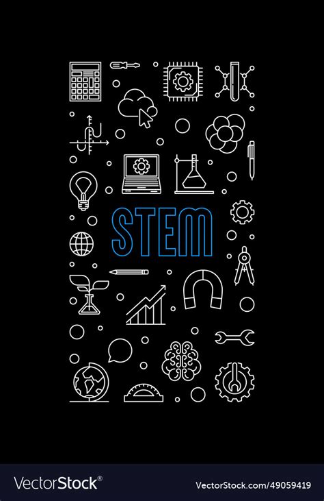 Science technology engineering and math - stem Vector Image