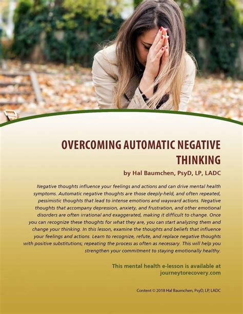 Image result for Automatic Negative Thinking Examples PDF