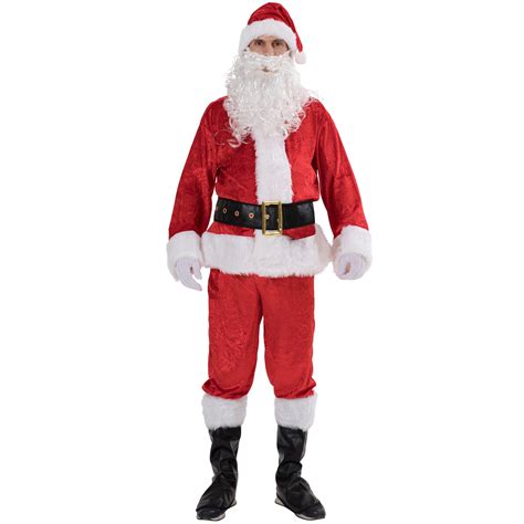 Snailify Men Santa Claus Costume Adult Flannel San... – Vicedeal
