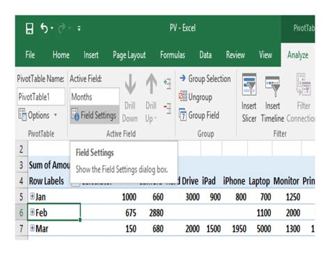 Image result for PivotTable Options