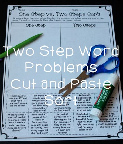 Image result for Two-Step Word Problems Puzzle Activity