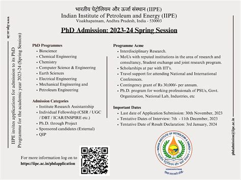 IIPE Vizag Bioscience PhD Admissions 2024