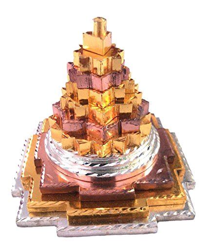 Buy Odishabazaar Golden Brass Ganga Jamuna Saraswati Meru Shree Yantra ...