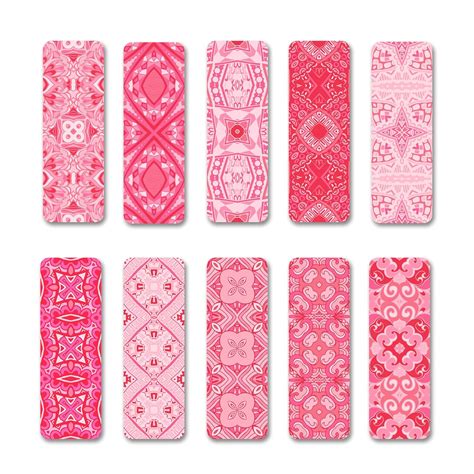 Clawcrafts Exquisite Set of 10 Mandala Design Bookmarks- Motivational ...