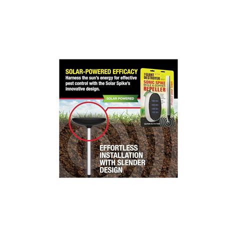 The Giant Destroyer Sonic Spike Mole & Gopher Repeller - Solar Powered ...