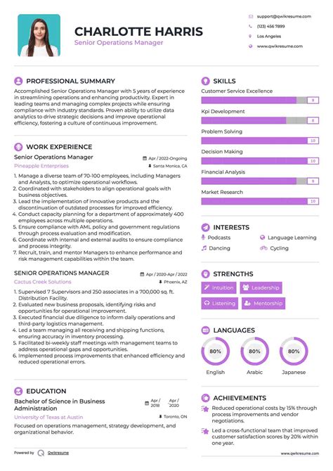 10+ Senior Operations Manager Resume Samples & Templates for 2025