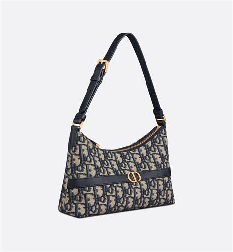 30 Montaigne Hobo Mini Bag Blue Dior Oblique Jacquard | DIOR