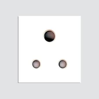 Kolors 6A 3 Pin Socket With Shutter 2 Module [White] [KBC Vogue]-Pack ...