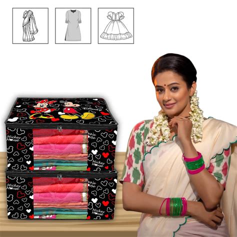 Kuber Industries Disney Mickey Saree Cover|Non-Woven Foldable Clothes ...