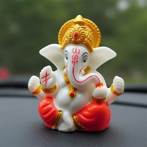 NRSON® Polyresin Meditating Lord Ganesha Idols for Home Decor, car ...