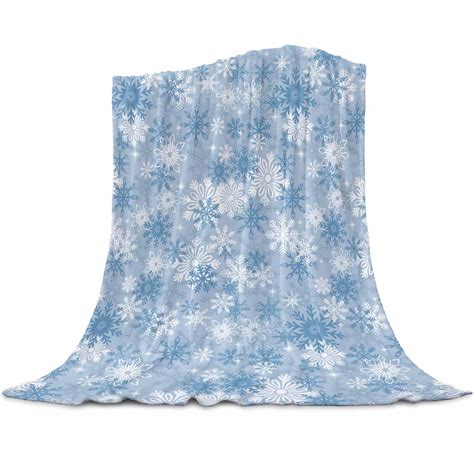 Amazon.com: Merry Christmas Lightweight Warm Throw Blanket Blue White ...