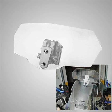 AIRFLOW ADJUSTABLE WINDSCREEN WIND DEFLECTOR UNIVERSAL MOTORCYCLE WIND ...