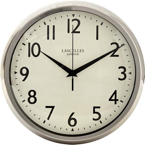 Retro Chrome Wall Clock With Sweep Seconds Hand - 30cm | Retro Clocks