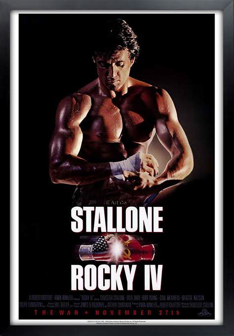 Rocky IV Movie Poster Framed and Ready to Hang. Rocky 4 - Etsy