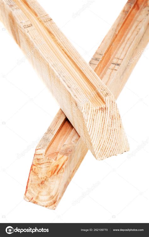 Two Wooden Beams Isolated White Background — Stock Photo © YAYImages ...