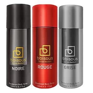 Buy bbisous Long Lasting Deodorant Pack - Noire for Men, Rouge for ...