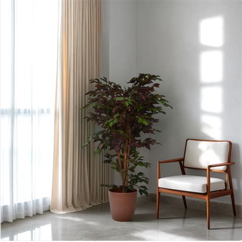 4 Ft Artificial Ficus Plant – Realistic Faux Tree with Lush Green Leav ...