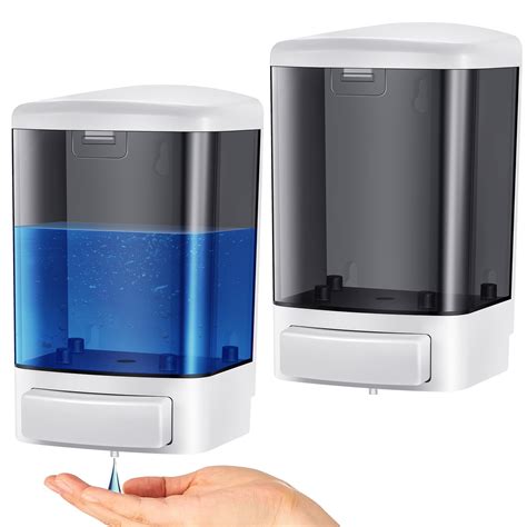Amazon.com: Hushee 2 Pcs Commercial Soap Dispenser Wall Mounted Manual ...