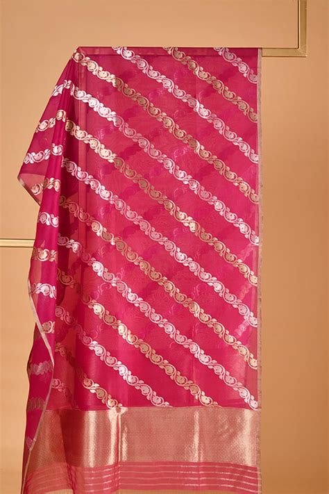Organza Dupatta with Zari Lines – Raisons