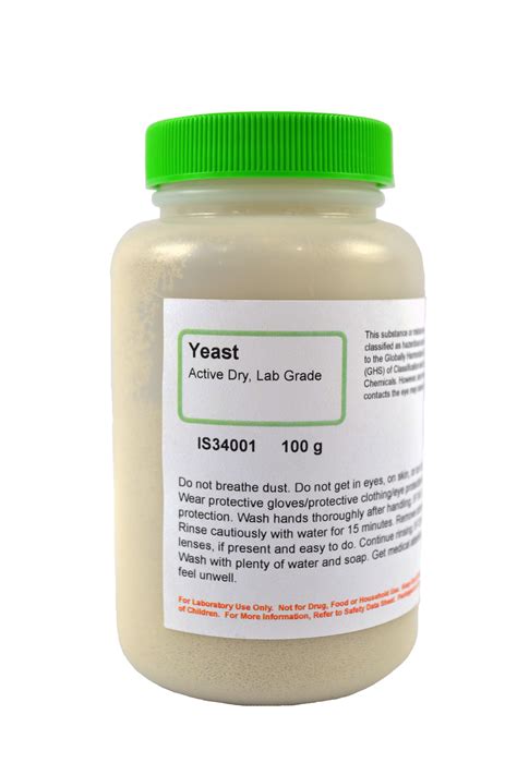 Yeast Active Dry, Lab Grade, 100g - Nebraska Scientific