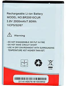 OTD Mobile Battery For INTEX Aqua A4 Plus BR20010CUR 2000MAh Price in ...