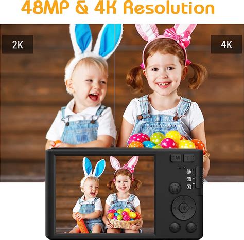 Buy 4K Digital Camera for Kids, 48MP Digital Camera with 32GB SD Card ...