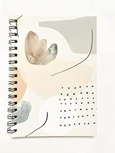 KHUSH Spiral Bind Notebook Small Size Abstract Pocket Diary | Ruled ...