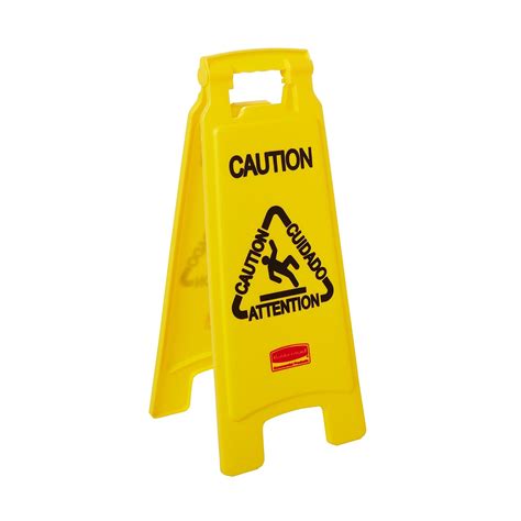 Rubbermaid FG611200YEL 26 Inch Multilingual Inch Caution Inch Sign, 2 ...