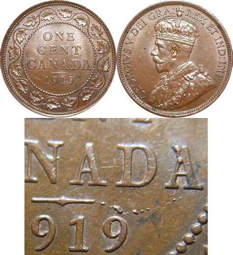 Numicanada - 1 cent 1919 - Valeur des pièces de monnaie canadiennes