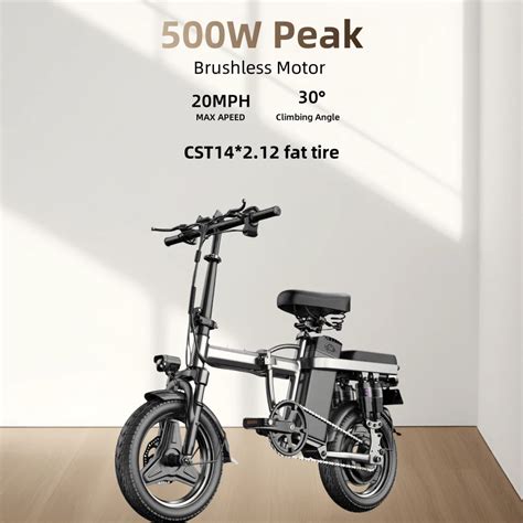 Folding Electric Bike For Adults With 500W Motor (Peak 500W),20" 4.0 ...