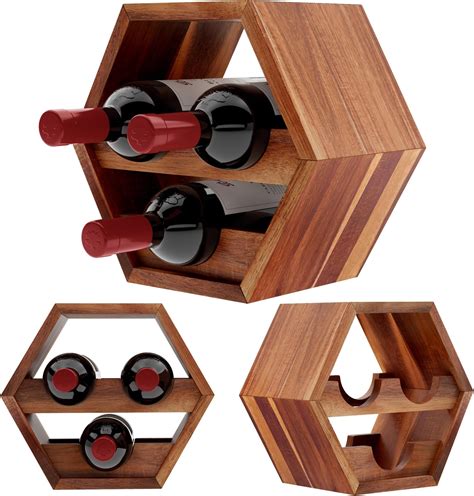 Amazon.com: Visurta Wood Wine Rack - Modular 2-Way Design Wine Holder ...