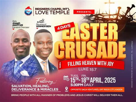 EASTER CRUSADE 2025 WUTH REV. WINNER BEN, Kasoa-Central Region(Ghana ...