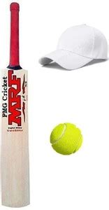 PMG Wooden Cricket Bat for Boys 14+ Years with Cap and Ball Poplar ...
