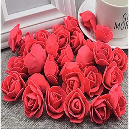 Buy MADHAV -Pack of 50 Pieces-3 cm Each- Artificial Mini Foam Rose ...