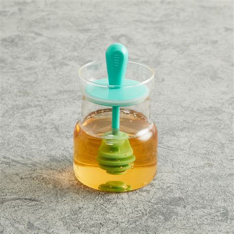 Buy Pamolive Blue Glass Honeysyrup Jar with Spoon - 150ml from Home ...