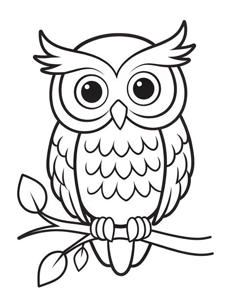 Owl coloring page – Artofit