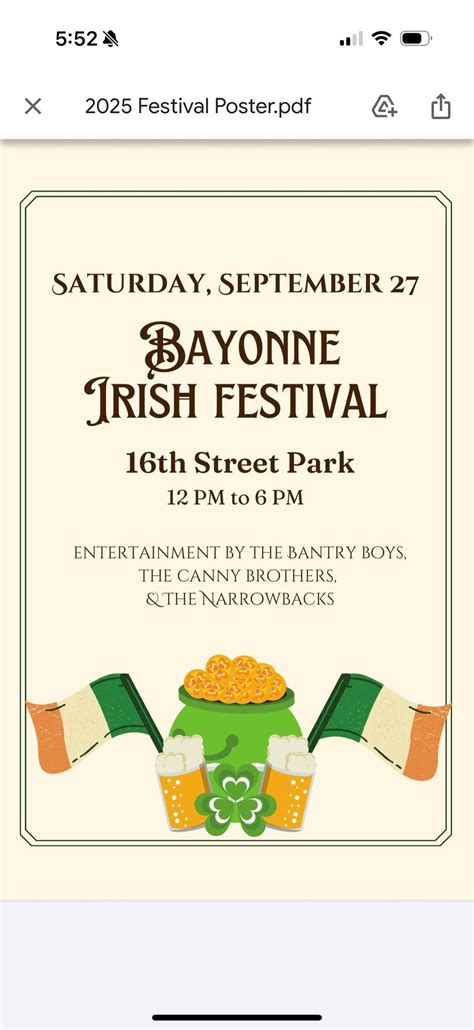 2025 Bayonne Irish Festival, 16th Street Park, Bayonne, 27 September ...