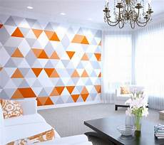 Grey And Orange Wallpaper Uk by Bright Orange Geometrical Wallpaper Wall Mural Your Cosy Grey And Orange Wallpaper Uk