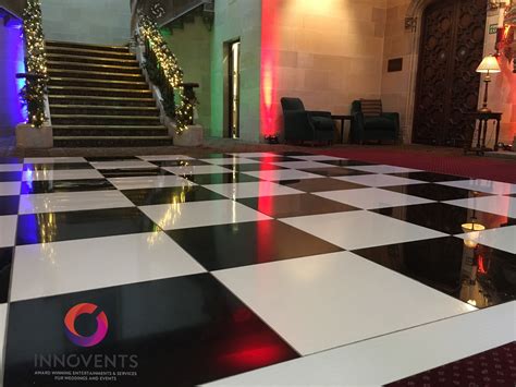 A Stylish Checkered Dance Floor with a Touch of Elegance