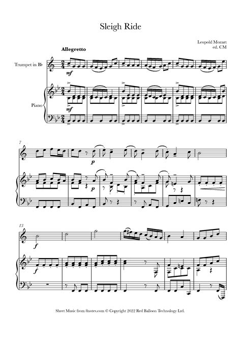 Trumpet Music Notes