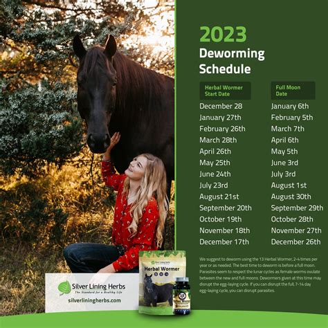 Horse Worming Schedule Chart at Lily Selwyn blog