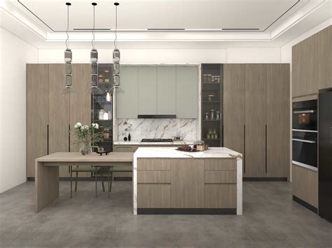 Modern Gallery Wood Veneer Kitchen Cabinets - PA Kitchen