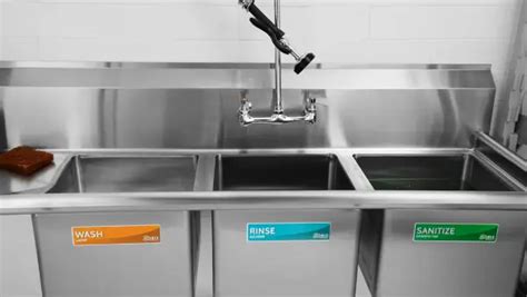 Image result for Three Compartment Sink Installation