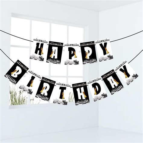 Buy Partyzon Chess Theme Happy Birthday Banner Bunting s for Background ...