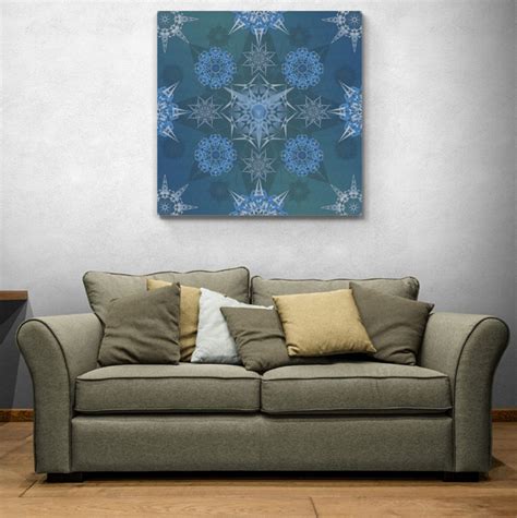 Hexa triangles yantra petals inscription canvas print — Teletype