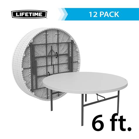 Lifetime Round Banquet Tables 2673 12 Pack 72-in White Top