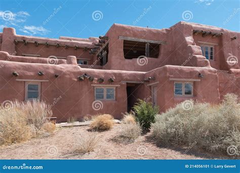 Pueblo-Revival Architecture, the Painted Desert Inn, Arizona Stock ...