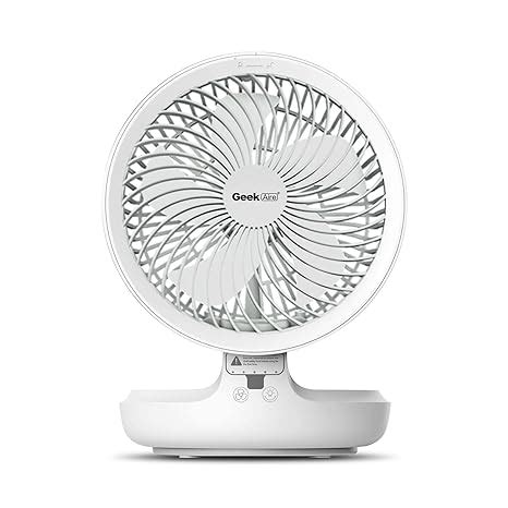 Buy Geek Aire GF6 8 Inch Rechargeable Mini Table Fan with LED Light ...