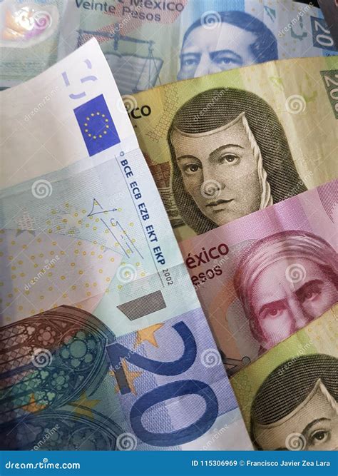 20 Euro Note and 470 Pesos of Mexico, Background and Texture Stock Image - Image of paper, euro ...